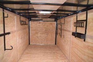 CY230 Cynergy 7x16 Enlcosed Trailer TA White W/ Racks - Image 3