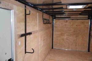 CY230 Cynergy 7x16 Enlcosed Trailer TA White W/ Racks - Image 4