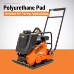 BravePro Forward Plate Compactor | 20 In. | Rubber Mat, Tank, and Wheel Kit | Honda GX160 - Image 3
