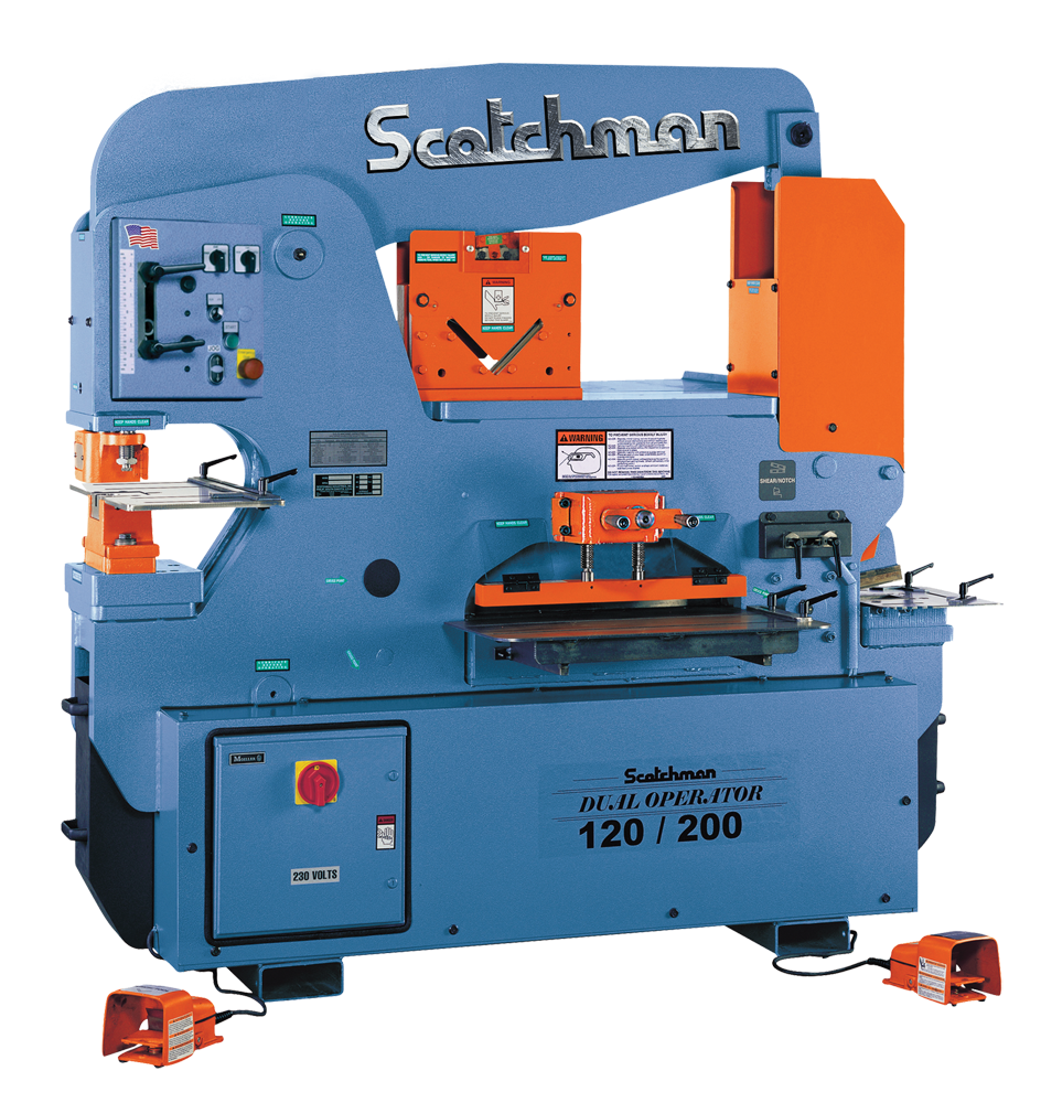 1-DO120_200-24M-Scotchman20Ironworker-2 Scotchman DO 120/200-24M 460V Three Phase Dual Operator 120 Ton Hydraulic Ironworker 033935 - Image 1