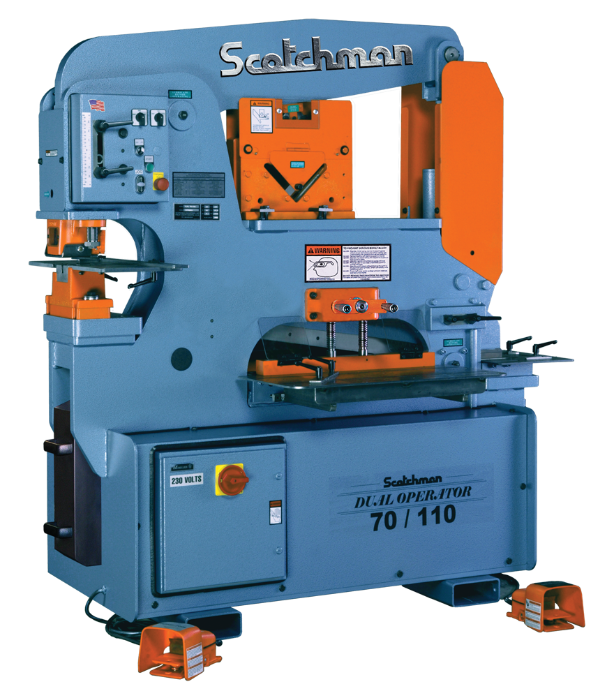 1-DO70_110-24M-Scotchman20Ironworker Scotchman DO 70/110-24M 220V Single Phase Dual Operator 70 Ton Hydraulic Ironworker 013920 - Image 1