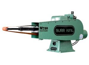 Burr King 2” x 72” Two Wheel Model 720 Fixed Speed 120V Single Phase Probe Belt Grinder with Air Tension 16300A - Image 2