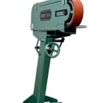 Burr King 3” x 79” Two Wheel Model 979 3 HP 220V Three Phase Belt Grinder with Elevation Control 17313