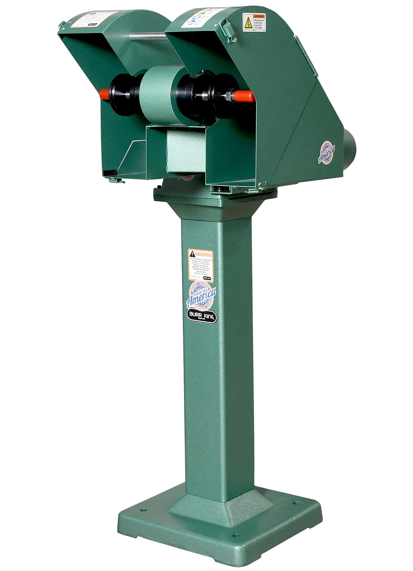 19000-1200-polisher-no-wheels Burr King Model 1200 Fixed Speed 1.5 HP 120V Single Phase Deburring and Polishing Machine 19000 - Image 1