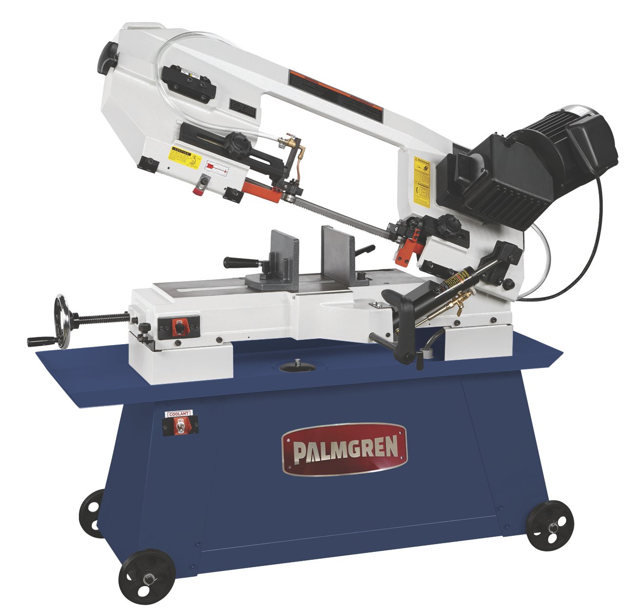 191_966_large.jpg Palmgren 1HP 120V Single Phase 8” x 12” Direct Drive Horizontal Band Saw 9683308 - Image 1