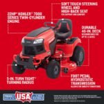 CRAFTSMAN T2400K | 46in 22HP TURN TIGHT Gas Riding Lawn Mower | KOHLER Twin-Cylinder 7000 Series Engine | Hydrostatic Transmission