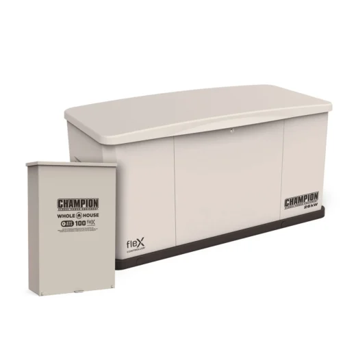 Champion 201612 26kW fleX Generator with 100A SE Transfer Switch