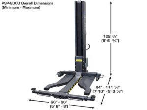 Atlas® PSP-6000 Portable Single Post Lift 6,000 lbs - Image 7