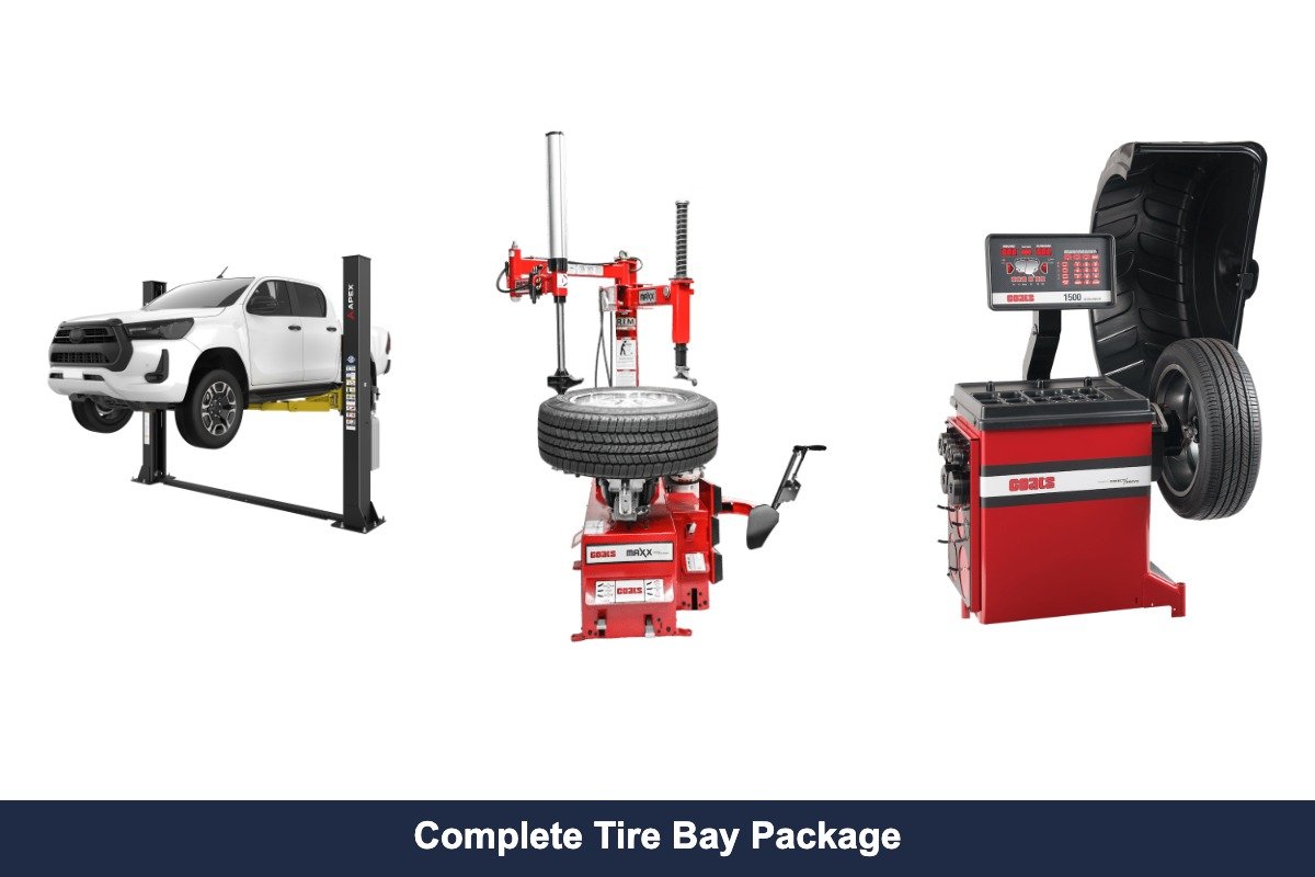 22a18131-cbca-492e-b062-cbaf55fbcf34_complete-tire-bay-package.jpg Complete Tire Bay Package — Lift, Tire Changer + Wheel Balancer - Image 1