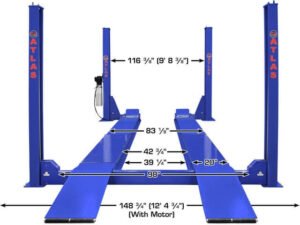 Atlas® Platinum PVL14OF-EXT ALI Certified Open Front 4 Post Alignment Lift 14,000 lbs - Image 4