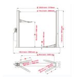 Katool KT-H105 Symmetric 2 Post Floor Plate Car Lift 10,000 lbs - Blue - Image 8