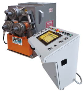 Carell Industrial Comac 3000 Series 220V Three Phase 2½” Pipe Double Pinch Hydraulic Angle Roll with CNC Control 305CN3.1V