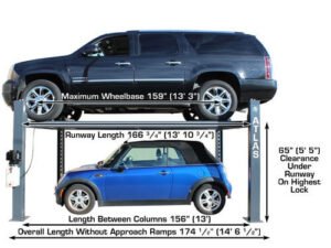 Atlas® 408-SL Premium Service/Parking 4 Post Lift 8,000 lbs - Image 2