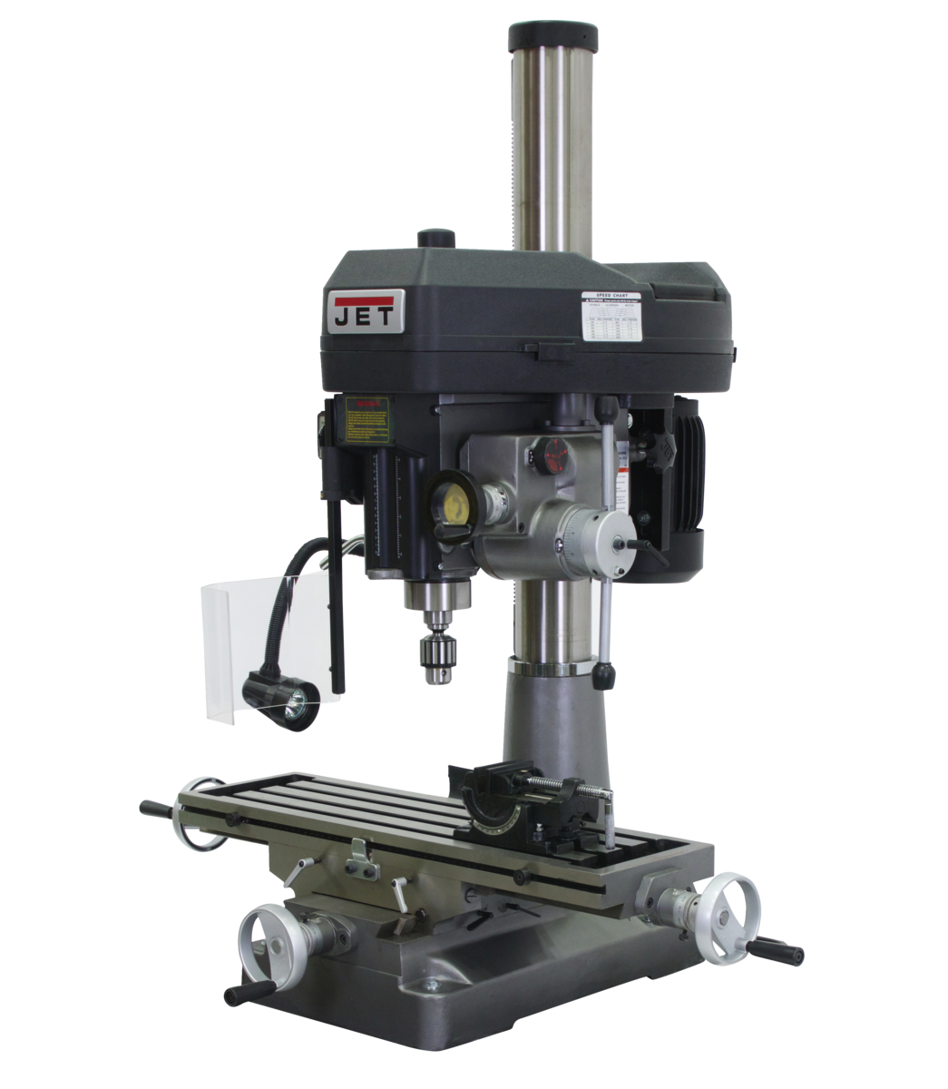 350120_main.png Jet JMD-18PFN Mill/Drill With ACU-RITE 203 DRO and X-Axis Table Powerfeed 350120 - Image 1