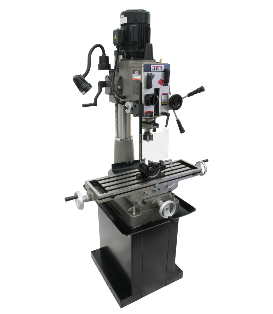 351144_main.png Jet JMD-40GH Geared Head Mill/Drill with Newall DP500 2-Axis DRO 351144 - Image 1