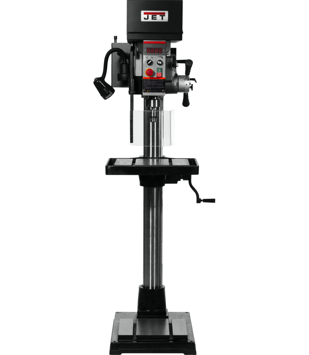 354251_main.png Jet JDPE-20EVSC-PDF 1-1/4" Drilling Capacity 2HP 115V 1Ph Electronic Variable Speed Drill with Clutch Speed Change system and Power Downfeed 354251 - Image 1
