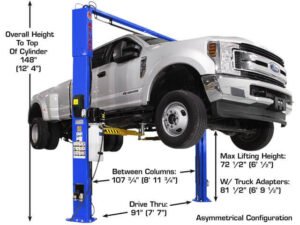 Atlas® Platinum PVL-10 ALI Certified Adj Height 2 Post Lift 10,000 lbs - Image 4