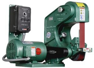 Burr King 2” x 48” Three Wheel Model 482 Variable Speed 1 HP 120V Single Phase Belt Grinder 41110