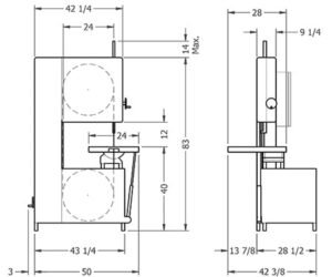 Grob 24” Variable Speed 230V Three Phase Vertical Band Saw 4V-24 - Image 4