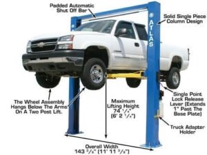 Atlas® OH-10X Ex-Tall/Ex-Wide 2 Post Lift 10,000 lbs - Image 4