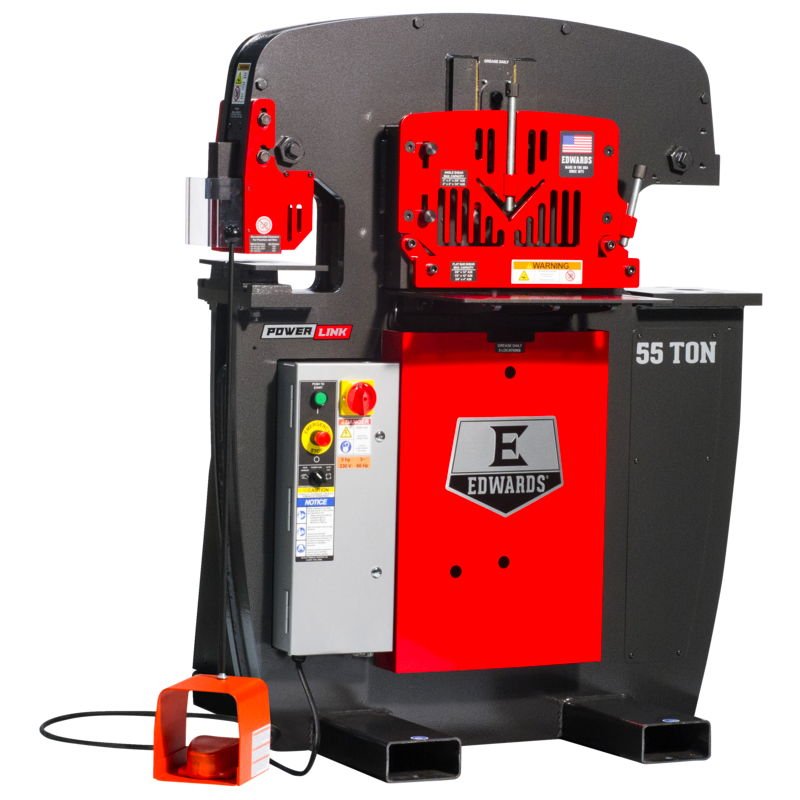 55ton_front_2 Edwards 55 Ton Ironworker 3 Phase, 230 Volt, PowerLink, Coper Notcher 55233512 - Image 1