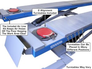 Atlas® 12AWFSL Commercial Grade Alignment Scissor Lift 12,000 lbs w/Wheels-Free System - Image 8