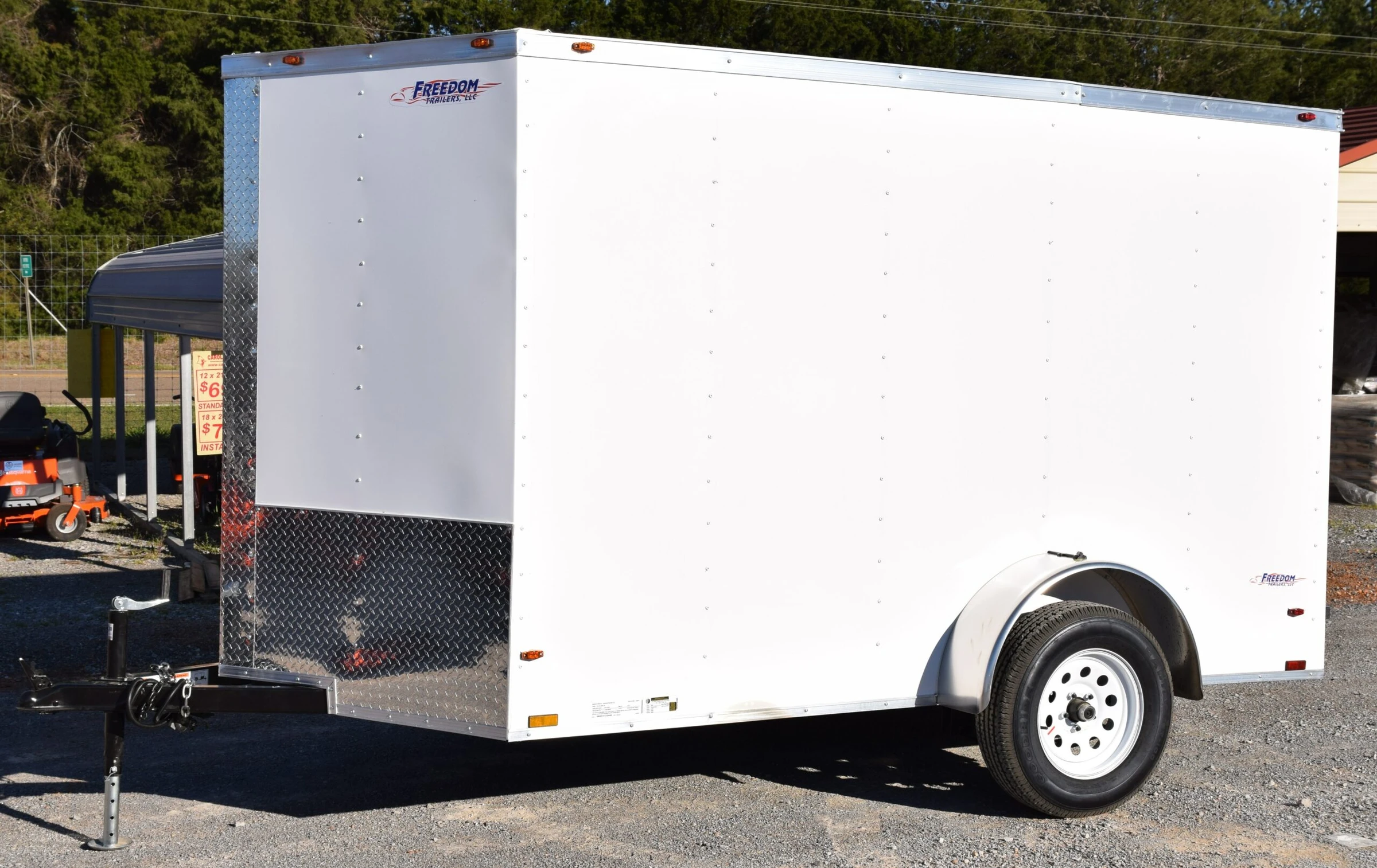 610SA-2-scaled-1 CY202 Cynergy 6x10 Enclosed Trailer SA White - Image 1