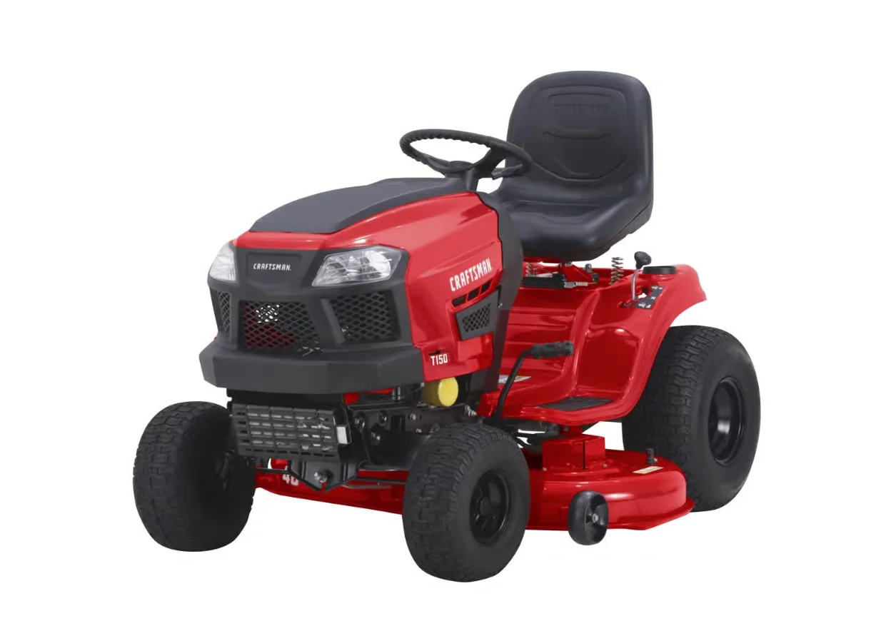686af8f30cf9d5b63b53591d2a7271a3da1d27f80c9dd50f30c3a9cc60c34a45 Craftsman T150 Gas Lawn Tractor | 46-in | 540cc | 19HP Briggs and Stratton Engine | Turn Tight Technology - Image 1