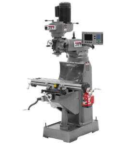 Jet JVM-836-3 Mill With 3-Axis ACU-RITE 203 DRO (Knee) With X and Y-Axis Powerfeeds 690047