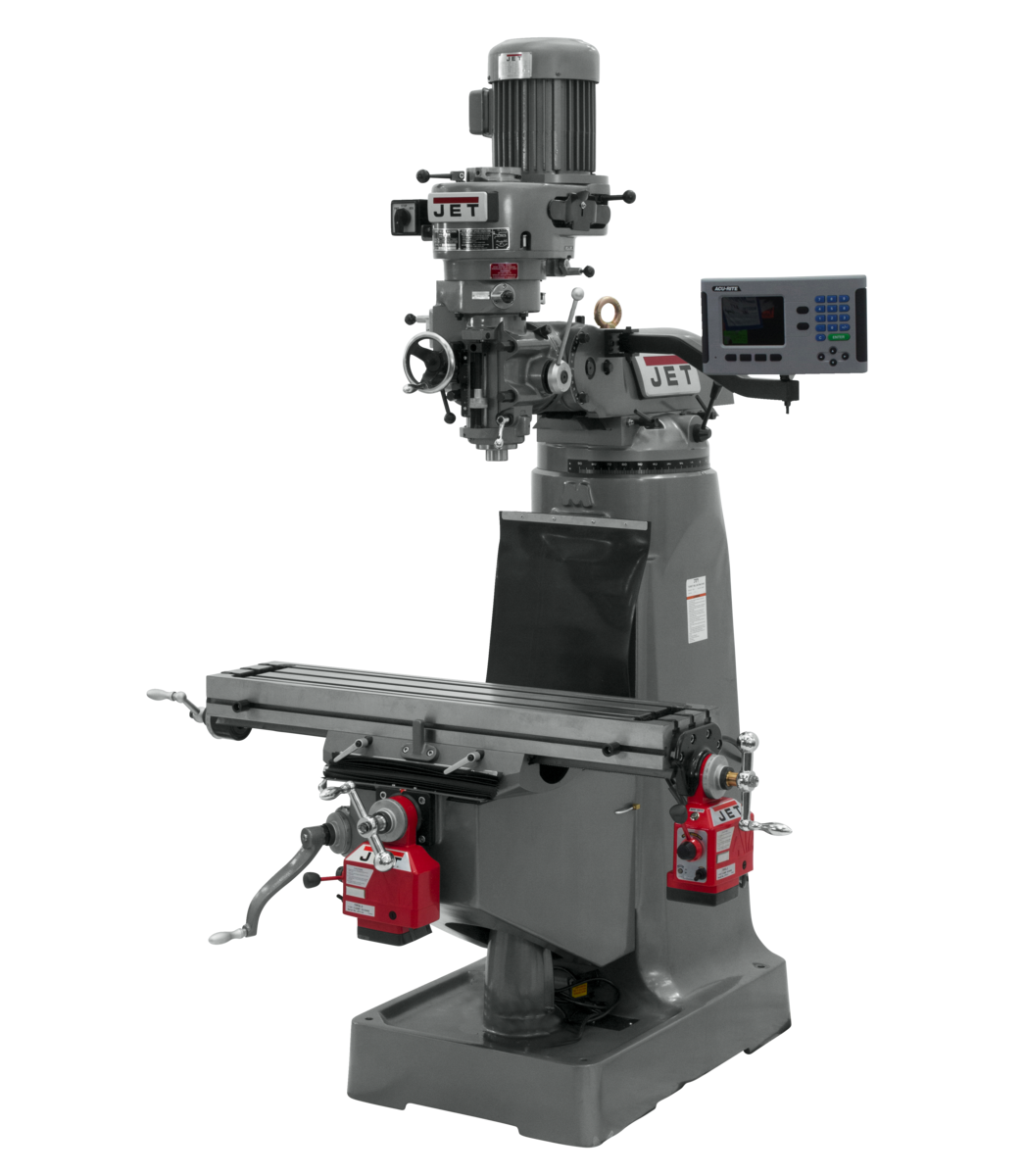 690157_main.png Jet JTM-2 Mill With 3-Axis ACU-RITE 203 DRO (Quill) With X and Y-Axis Powerfeeds 690157 - Image 1