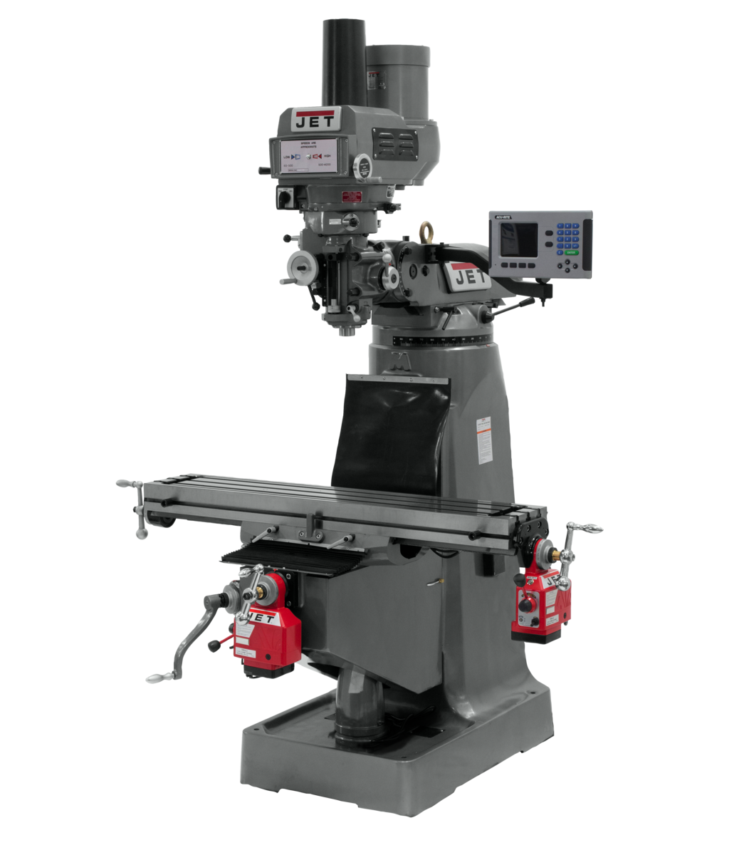 690230_main.png Jet JTM-4VS Mill With ACU-RITE 203 DRO With X and Y-Axis Powerfeeds and Power Draw Bar 690230 - Image 1