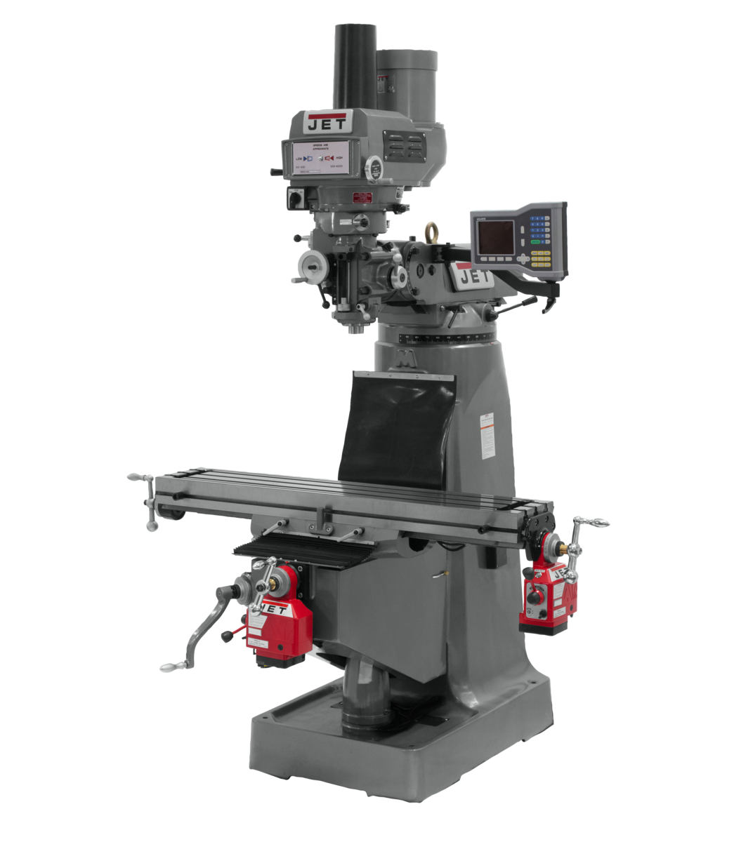690422_main.png Jet JTM-4VS-1 Mill With ACU-RITE 203 DRO With X and Y-Axis Powerfeeds and Power Draw Bar 690422 - Image 1