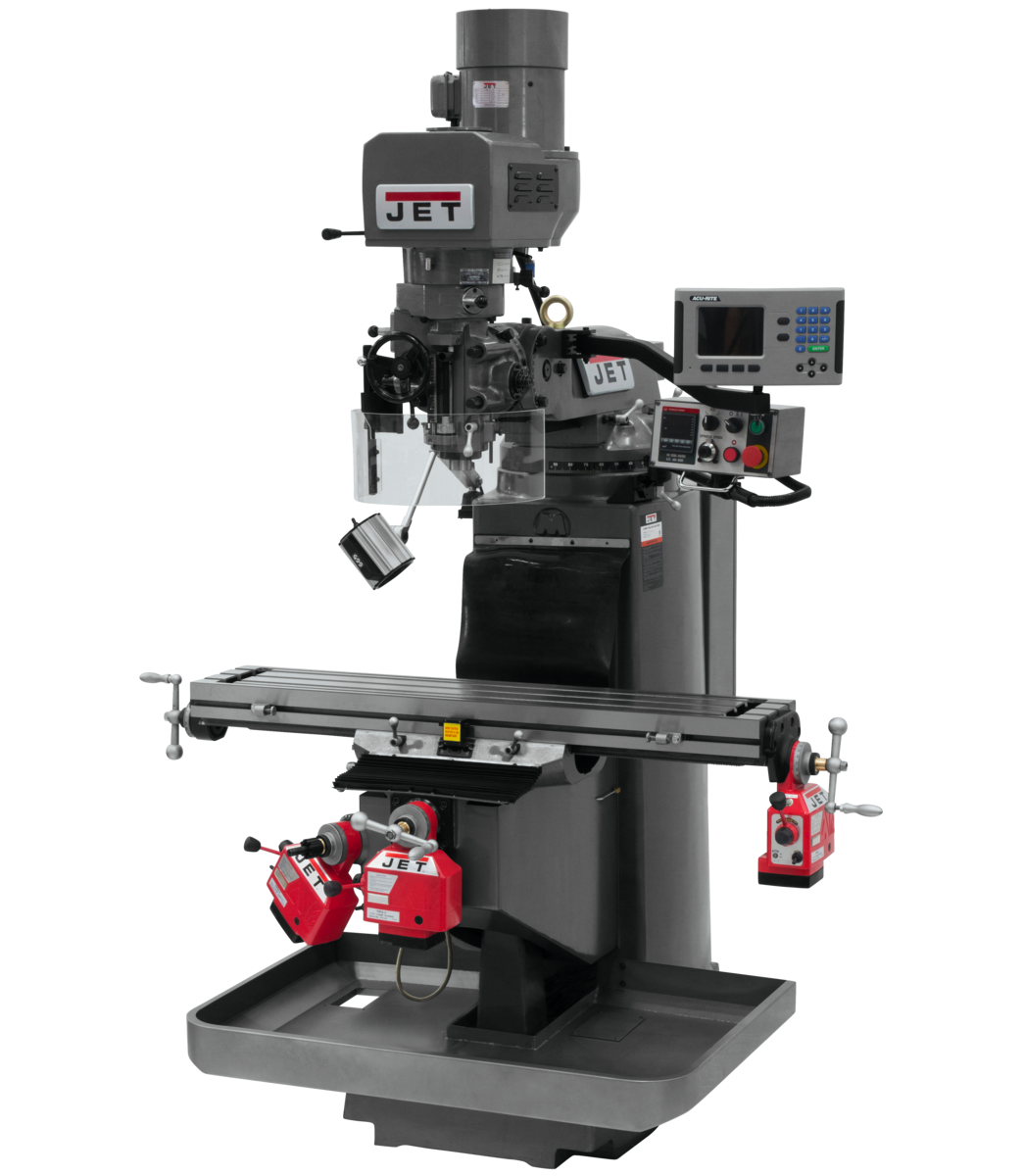 690534_main.png Jet JTM-949EVS Mill With 3-Axis Acu-Rite 203 DRO (Quill) With X, Y and Z-Axis Powerfeeds 690534 - Image 1