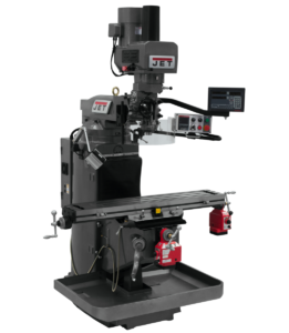 Jet JTM-949EVS Mill With 3-Axis Newall DP700 DRO (Knee) With X and Y-Axis Powerfeeds and Air Powered Draw Bar 690543