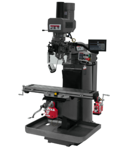 Jet JTM-949EVS Mill With 3-Axis Newall DP700 DRO (Quill) With X and Y-Axis Powerfeeds and Air Powered Draw Bar 690548