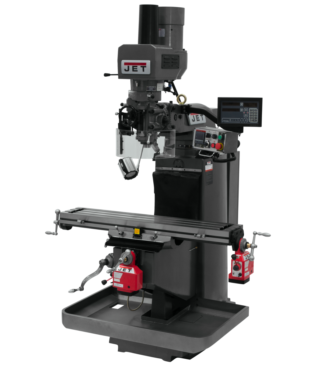 690548_main.png Jet JTM-949EVS Mill With 3-Axis Newall DP700 DRO (Quill) With X and Y-Axis Powerfeeds and Air Powered Draw Bar 690548 - Image 1