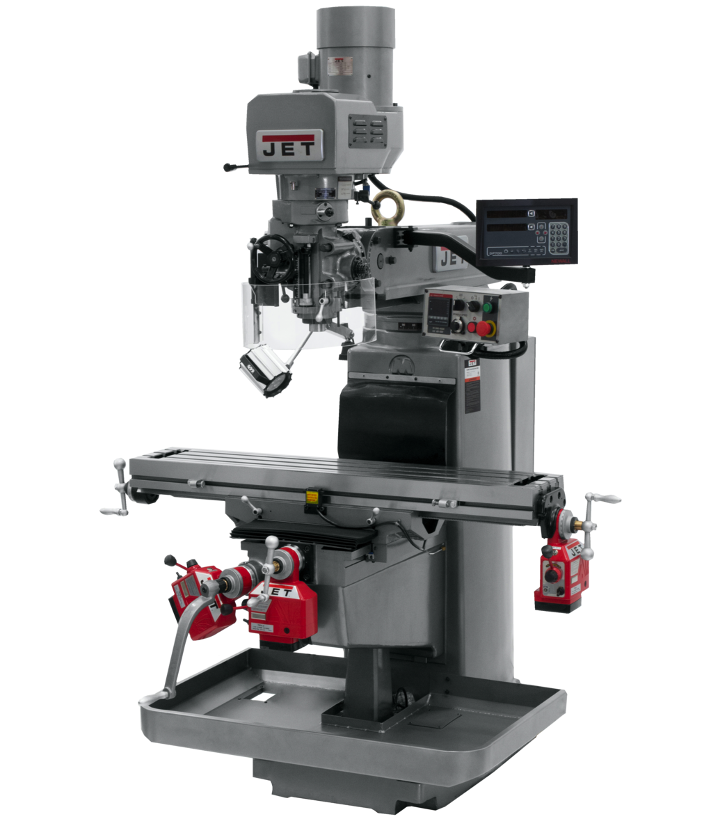 690638_main.png Jet JTM-1050EVS2/230 Mill With Newall DP700 DRO With X, Y and Z-Axis Powerfeeds 690638 - Image 1
