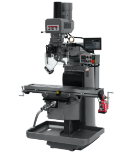 Jet JTM-1050EVS2/230 Mill With 3-Axis Newall DP700 DRO (Quill) With X-Axis Powerfeed and Air Powered Draw Bar 690645