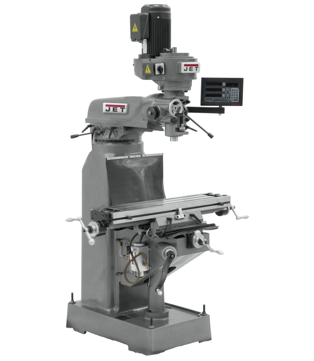 691175_main.png Jet JVM-836-1 Mill With Newall DP700 DRO With X and Y-Axis Powerfeed 691175 - Image 1