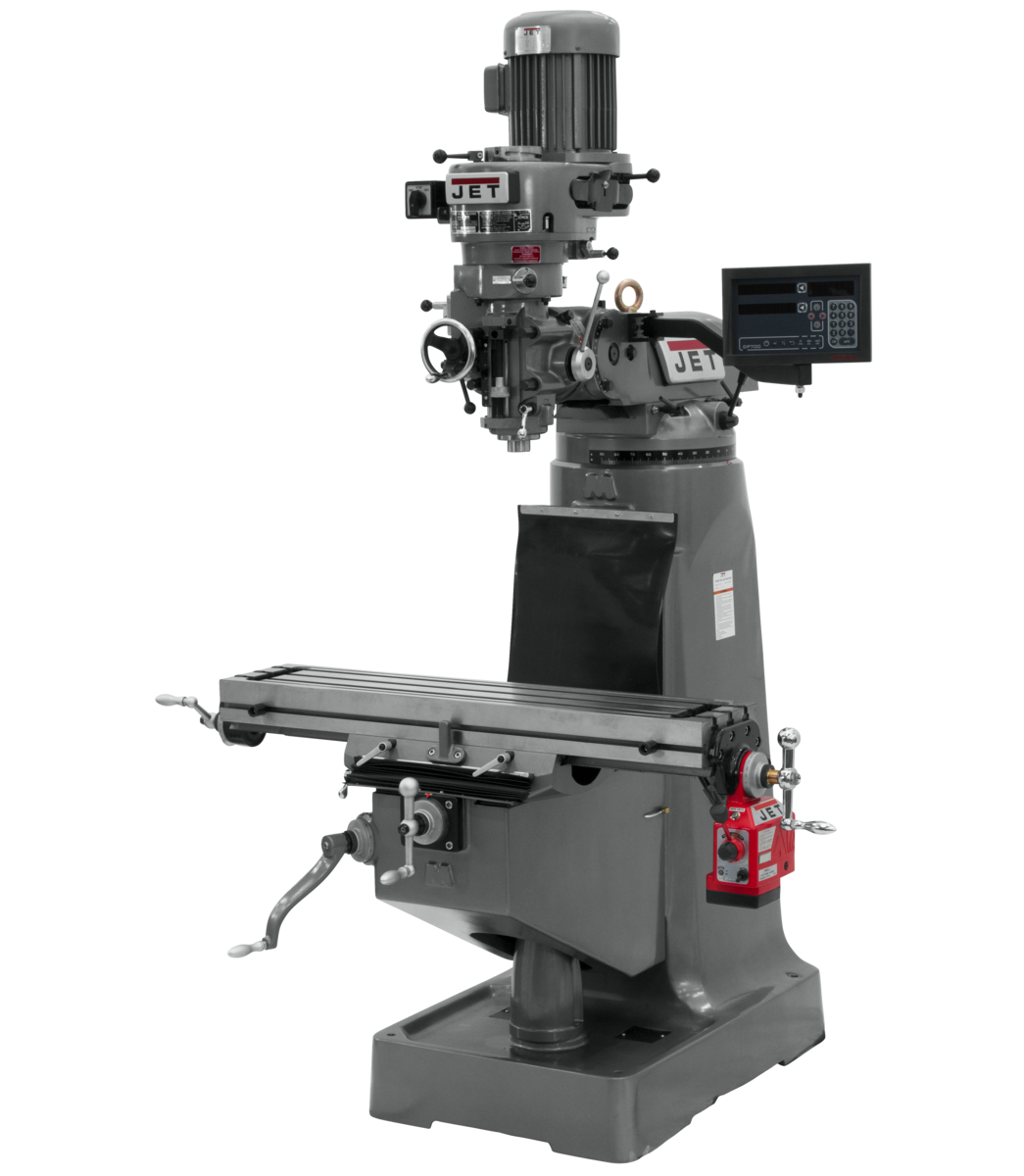 691191_main.png Jet JTM-1 Mill With 3-Axis Newall DP700 DRO (Quill) With X-Axis Powerfeed 691191 - Image 1