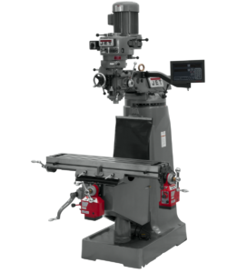 Jet JTM-2 Mill With 3-Axis Newall DP700 DRO (Quill) With X and Y-Axis Powerfeeds 691199