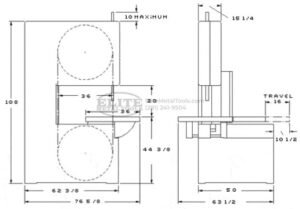 Grob 460V Three Phase 36” Vertical Band and Friction Saw 6V-36 - Image 2