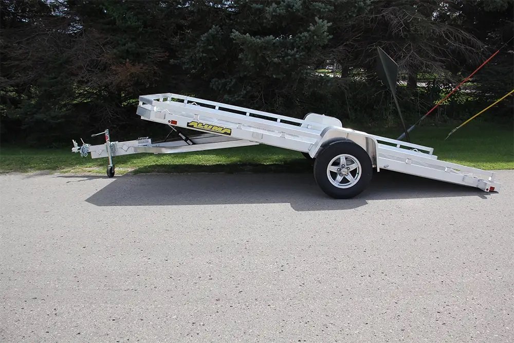 7814STILT-aluma-trailer-empty1 Aluma Utility Trailer #7814SELTILT - Image 1