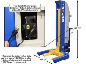Atlas® ML-6051BC ALI Battery Powered Mobile Column Lift System 111,000 lbs - Image 3