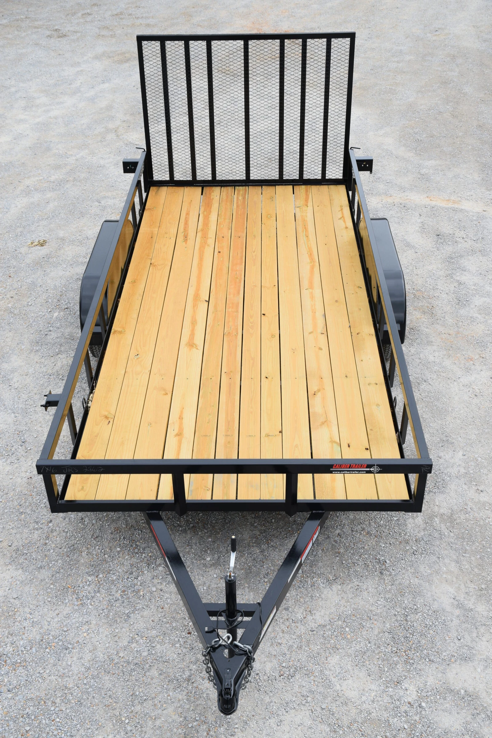 7x16-Hook-Gate-1-scaled-1 CA137 Caliber 7x16 Utility Trailer HD W/ Tall Gate - Image 1