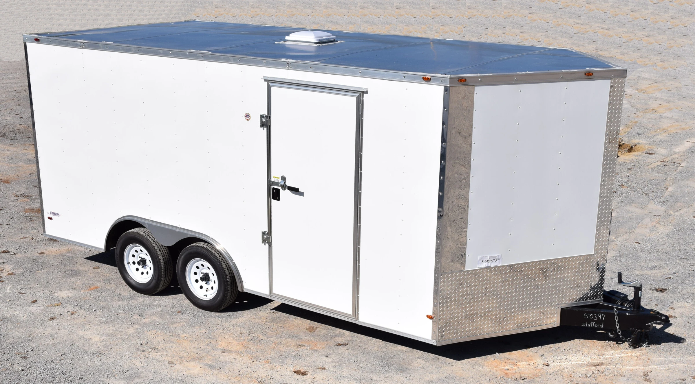 8.5X16TA-scaled-1 CY224 Cynergy 8.5x16 Enclosed Trailer TA White - Image 1