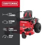 CRAFTSMAN Z5200 | 42 in Gas Zero-Turn Riding Lawn Mower | 20HP Kohler 7000 Twin-Cylinder Engine | High Back Seat (17RRFACS093)