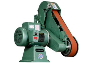 Burr King 2.5” x 60” Two Wheel 960-250 Fixed Speed 3 HP 440V Three Phase Belt Grinder 90803