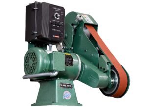 Burr King 2.5” x 60” Two Wheel 960-250 Variable Speed 1.5 HP 120V Single Phase Belt Grinder 92110 - Image 2