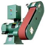 Burr King 4” x 60” Two Wheel 960-400 Fixed Speed 3 HP 220V Three Phase Belt Grinder with Magnetic Starter 95103